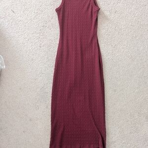 Sleeveless Burgundy Dress